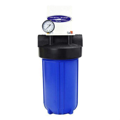 Crystal Quest Compact Whole House Water Filter Blue Single Smart Series (3-6 GPM) (CQE-WH-01104) - Purely Water Supply