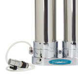 Crystal Quest Double Cartridge Stainless Steel  Lead Removal Countertop Water Filter System (CQE-CT-00169) - Purely Water Supply